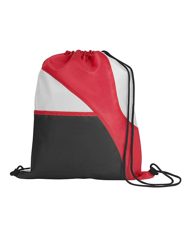 Full Color Tri-Color Drawstring Bag