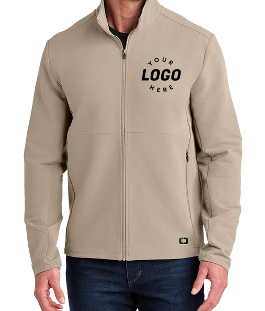 OGIO Kinetic Soft Shell Jacket - Printed in Sahara