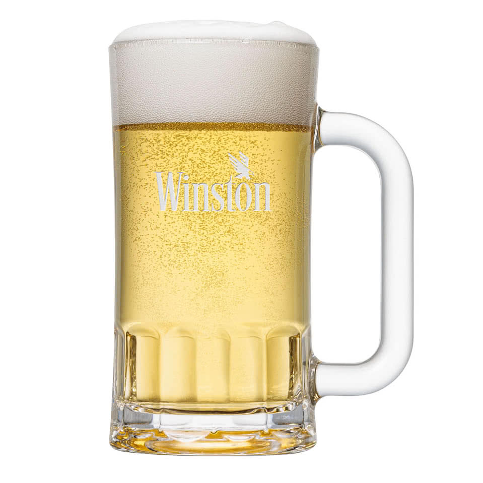 Laser Etched 18 oz. Munich Glass Beer Stein
