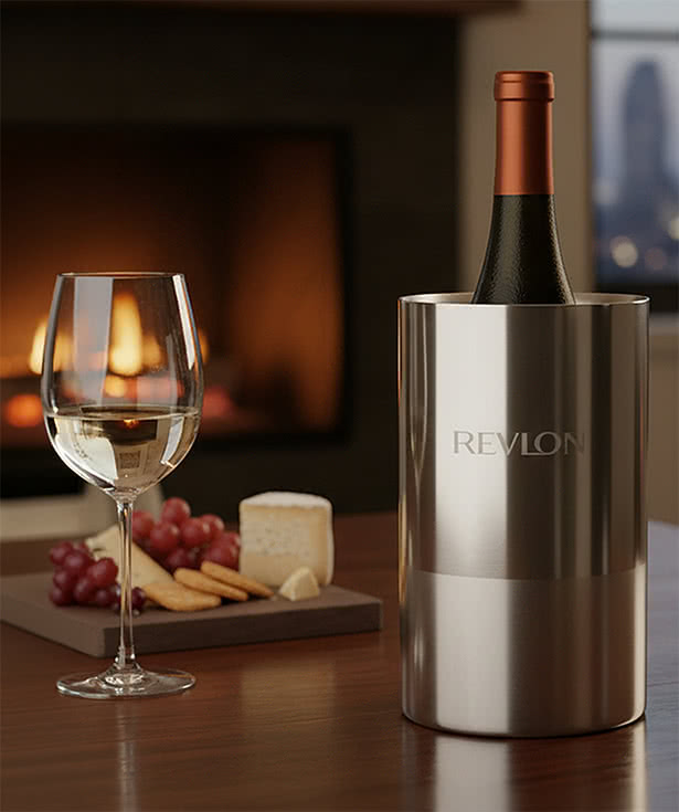 Laser Engraved Catania Stainless Steel Wine Cooler