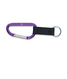 Laser Engraved Large Carabiner Keychain - Color: Purple
