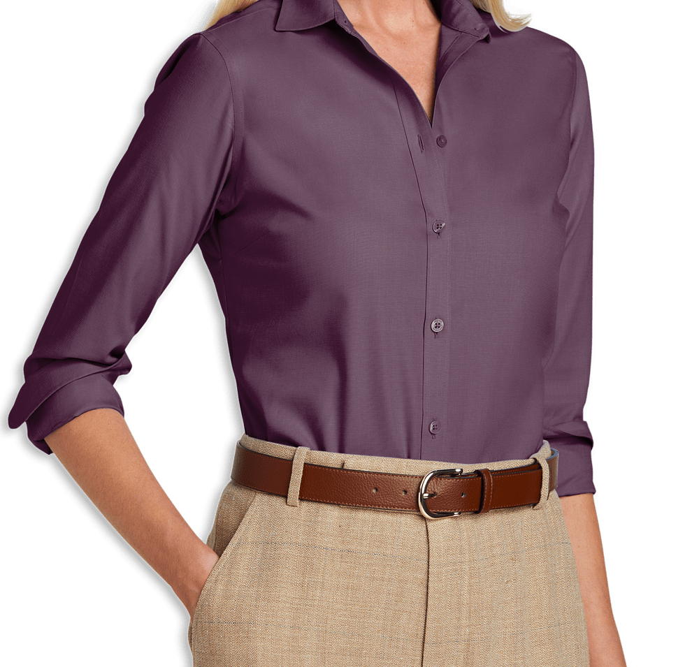 Brooks Brothers Women's Wrinkle-Free Stretch Nailhead Dress Shirt-default