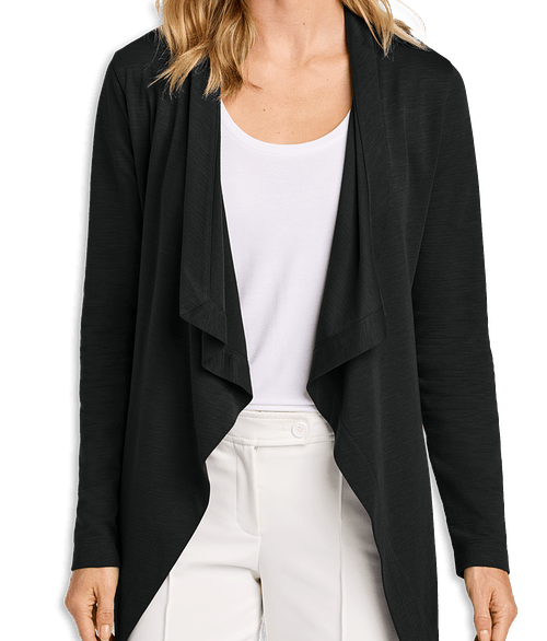 Port Authority Women's Breakwater Open Cardigan in Deep Black