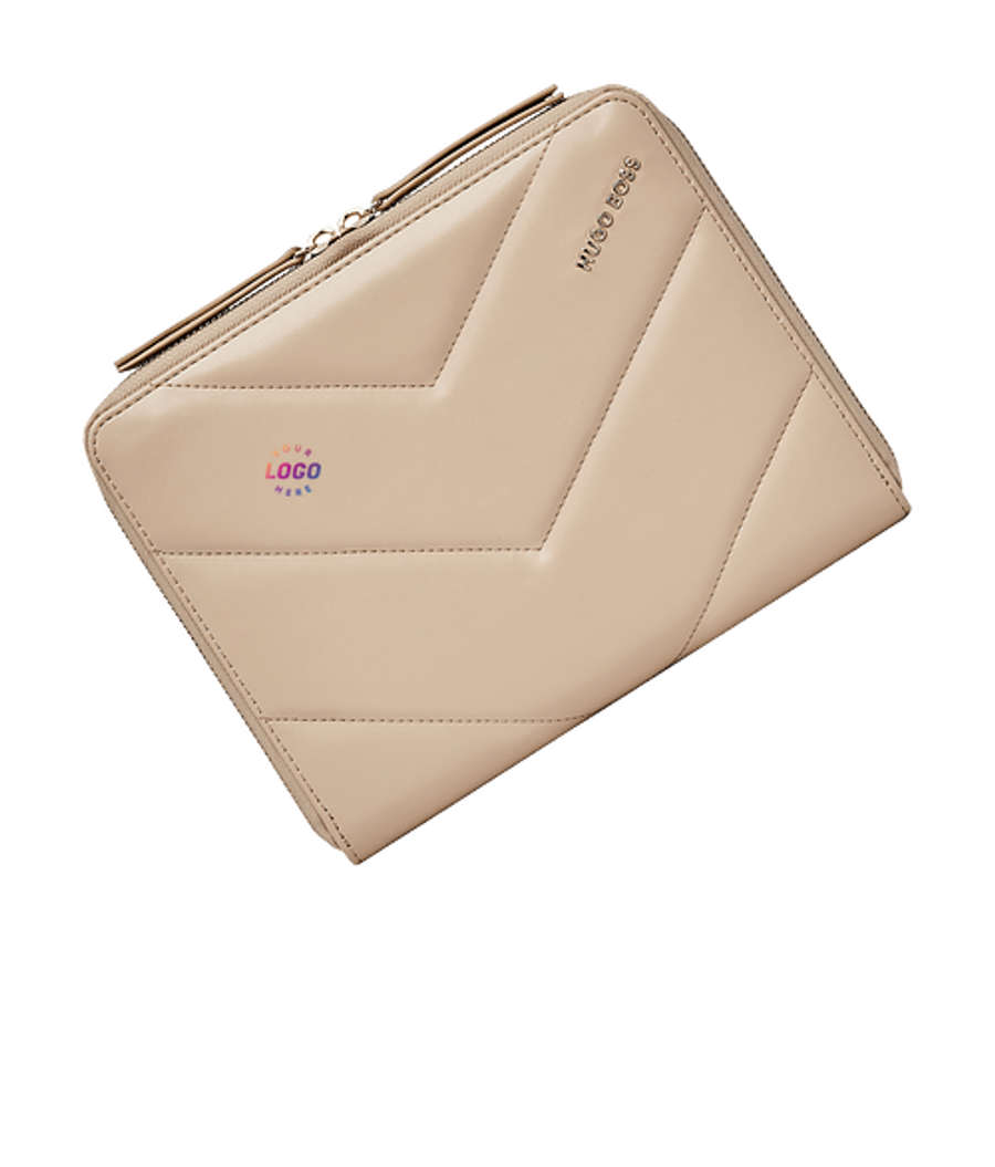 Hugo Boss Triga A5 Conference Padfolio in Nude