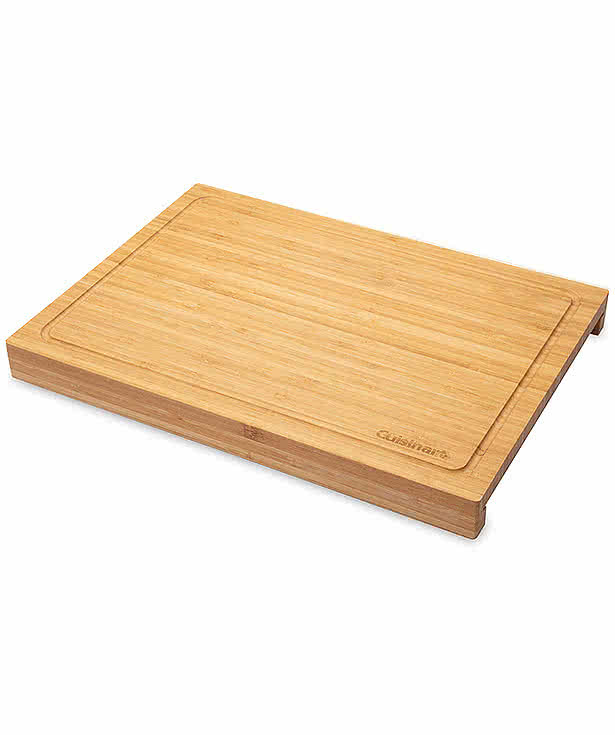 Laser Engraved Cuisinart Outdoors Bamboo Cutting Board with Hidden Tray
