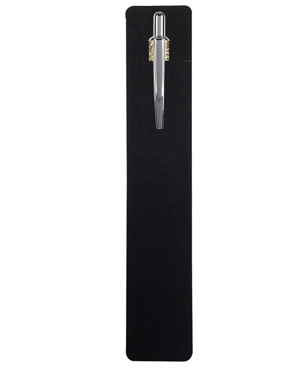 Aluminum Glitter Crush Ballpoint Pen (black ink)
