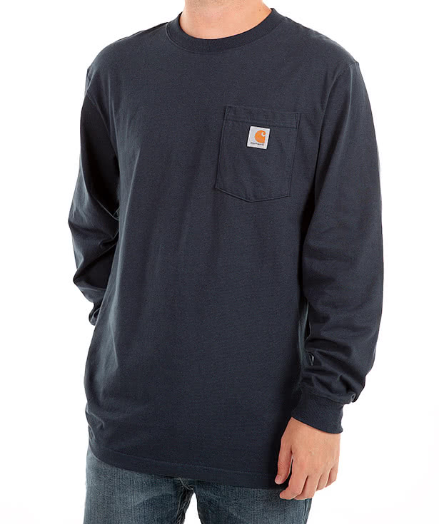 Custom Carhartt Workwear Crewneck Long Sleeve Pocket T-shirt