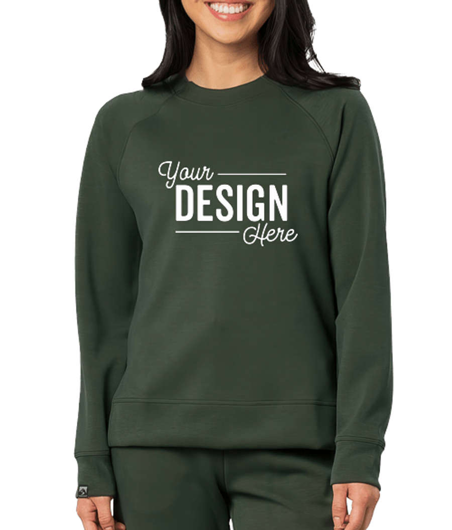 Storm Creek Women's Comfort Zone Recycled Crewneck Sweatshirt in Spruce Green