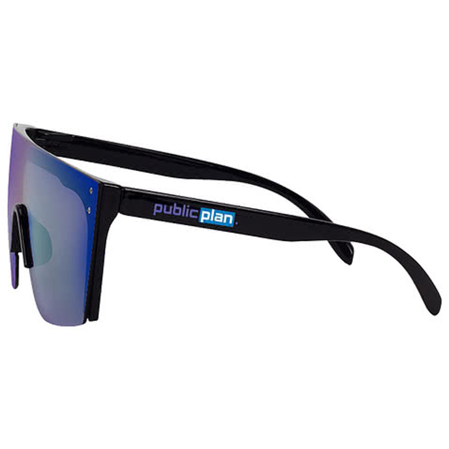 Cobra Wraparound Polarized Sunglasses in Blue / Purple