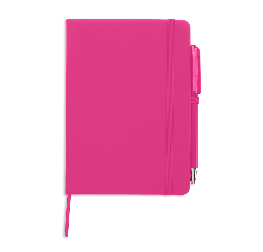 Full Color Promotional Hard Cover Notebook with Joy Pen-default