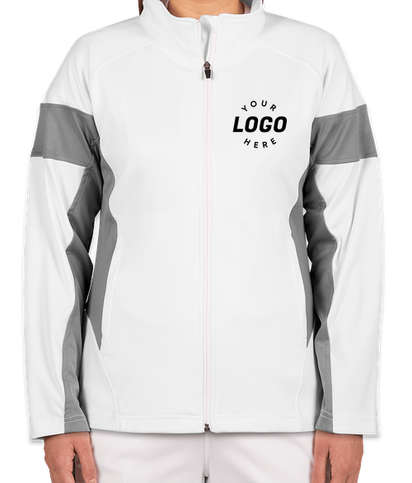 Team 365 Women's Performance Warm-Up Jacket - White / Sport Graphite