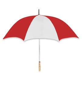 60" Arc Color Block Golf Umbrella - Color: White / Red