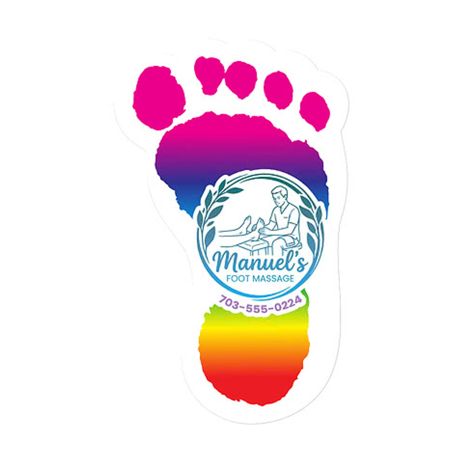 Full Color Re-Stick-It 2 in. x 3.125 in. Right Foot Shaped Reusable Decal in Right Foot