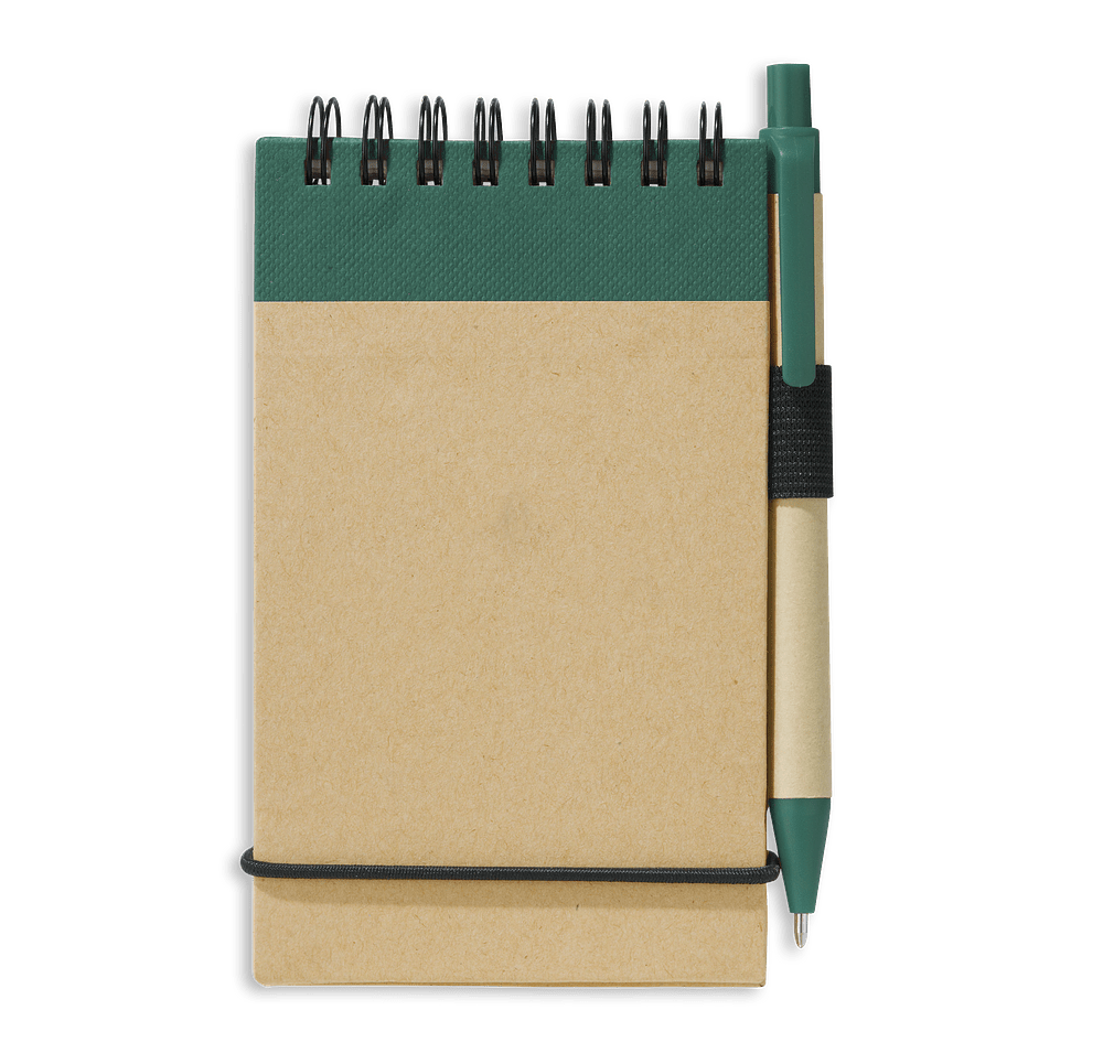 Recycled Mini Flip Spiral Jotter with Pen-default