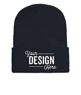 Yupoong Solid Cuff Beanie - Color: Navy