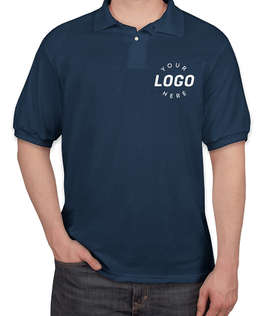 Hanes EcoSmart 50/50 Jersey Polo - Screen Printed