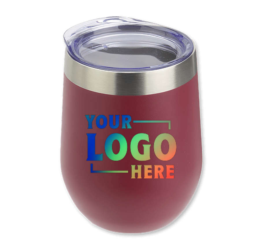 Full Color 10 oz. SENSO Classic Stainless Steel Insulated Tumbler in Burgundy
