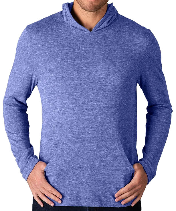 Blue Generation Tri-Blend Lightweight Pullover Hoodie
