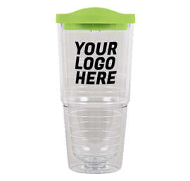 24 oz. Insulated Tumbler - Color: Lime / Clear