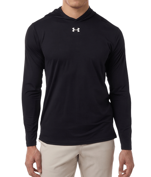 Under Armour Team Vanish Hooded Long Sleeve Performance Shirt in Black /  White