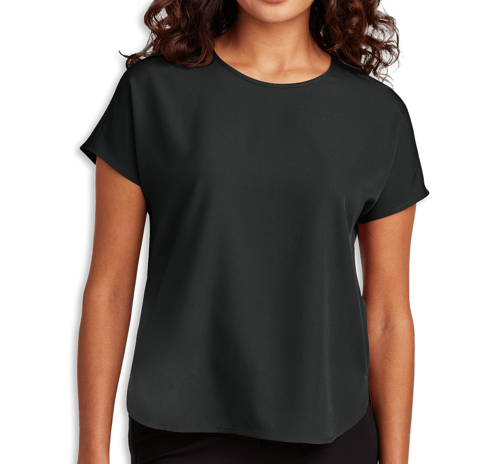 Mercer+Mettle Women's Stretch Crepe Crewneck Blouse-default