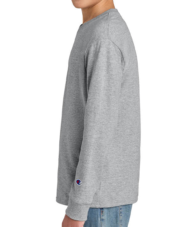 Champion Youth Midweight Crewneck Jersey Long Sleeve T-shirt