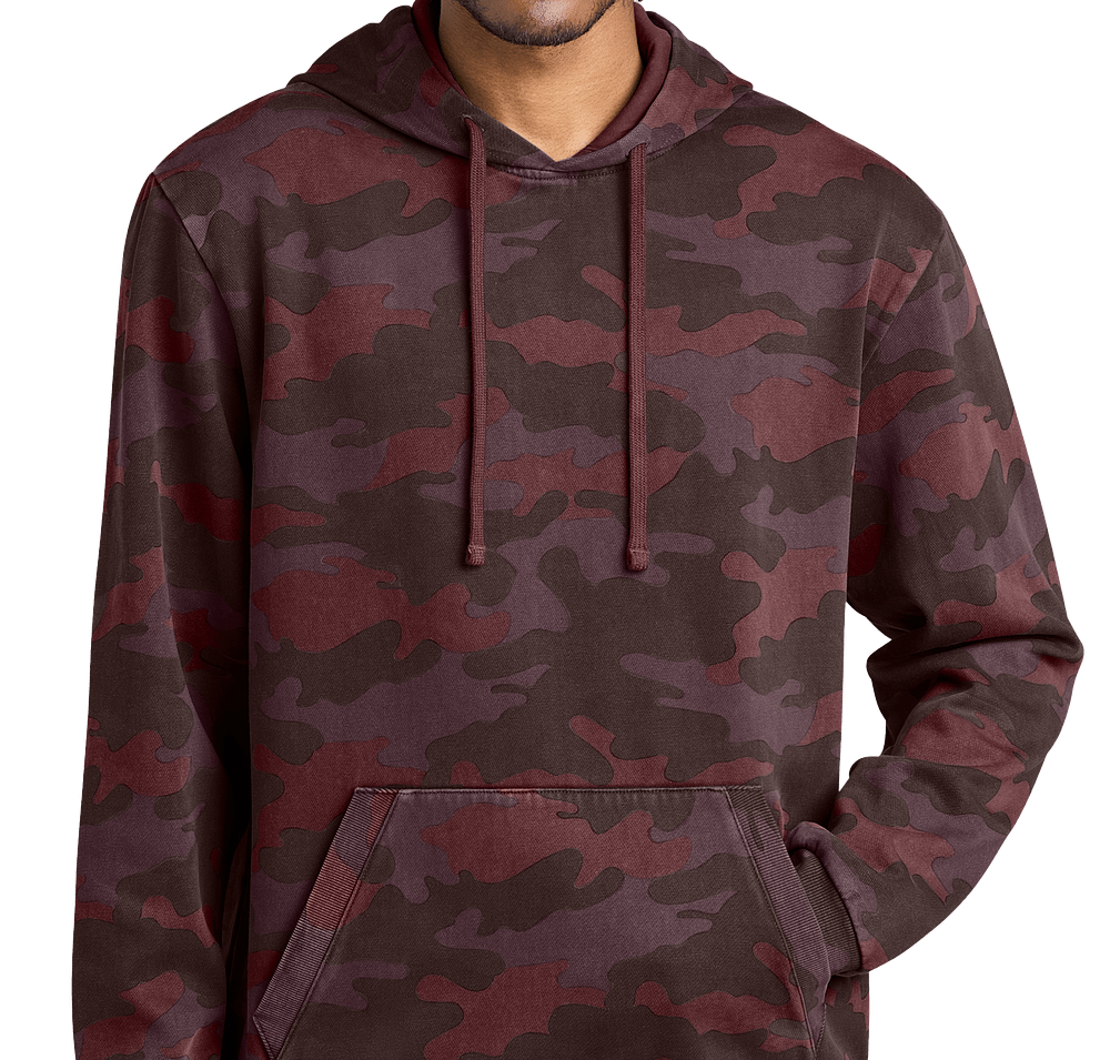 District Wash Camo Recycled Fleece Pullover Hoodie-default