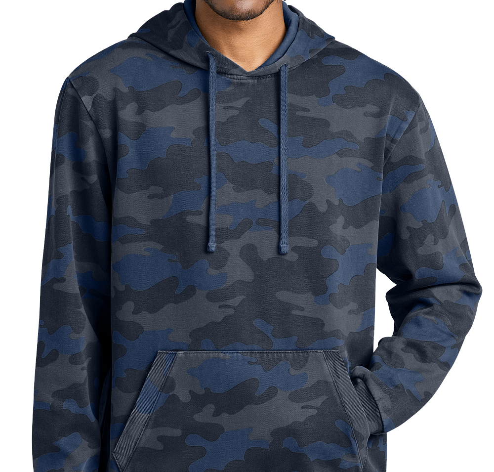 District Wash Camo Recycled Fleece Pullover Hoodie-default