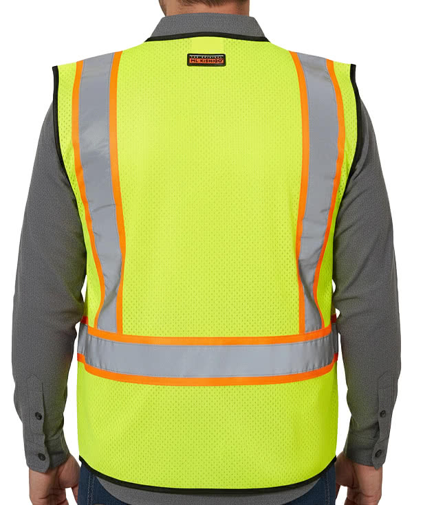 Kishigo Class 2 6-Pocket Contrast Mesh Safety Vest