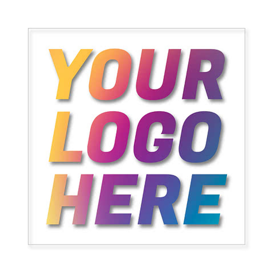 Full Color 7 in. Clear Square Sticker in Clear