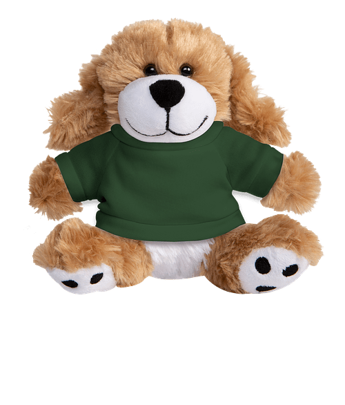 6" Big Paw Dog in Forest Green