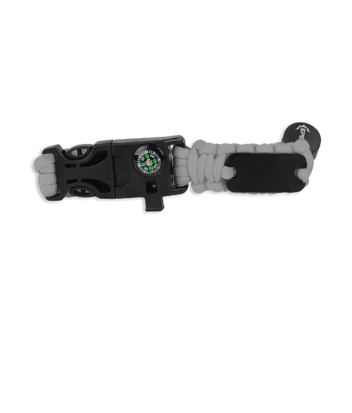 Laser Engraved EPEX Cougar Mountain Adjustable Paracord Bracelet in Gray