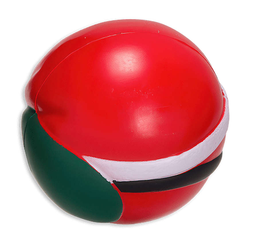 Santa Claus Ball Stress Reliever in Red/Green/White