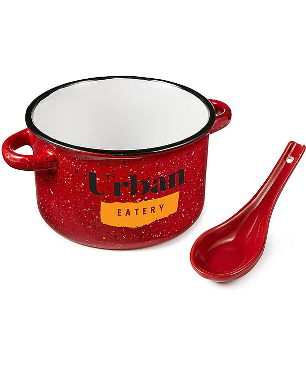 20 oz. Campfire Ceramic Bowl with Spoon