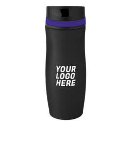 Full Color 14 oz. Persona Wave Trail Vacuum Insulated Tumbler - Color: Black / Purple