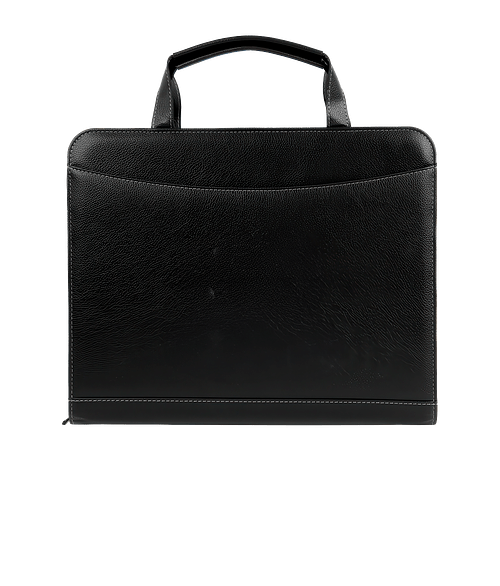 Elle Easy Carry Recycled Zippered Padfolio in Black