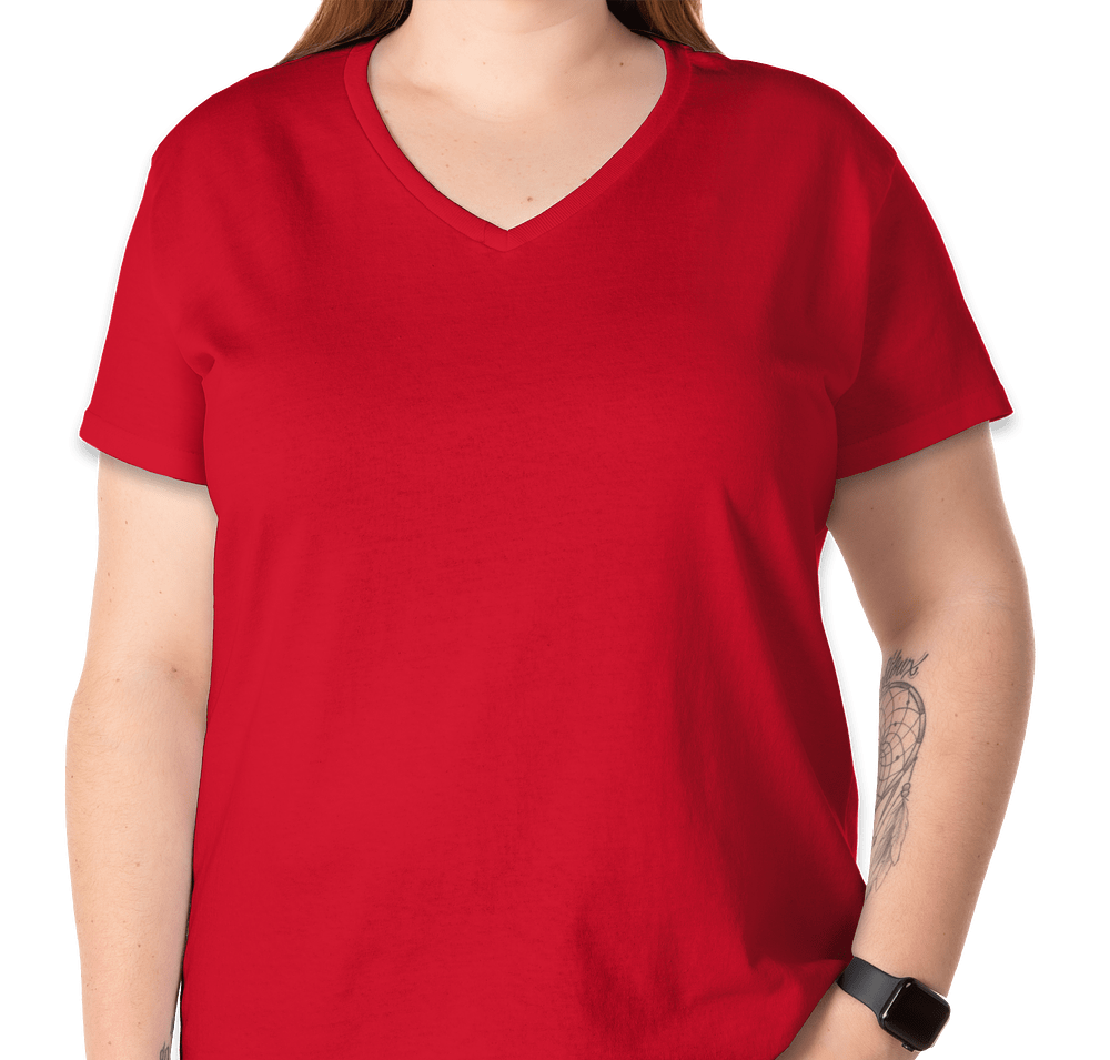 Gildan Women's 100% Cotton V-Neck T-shirt-default