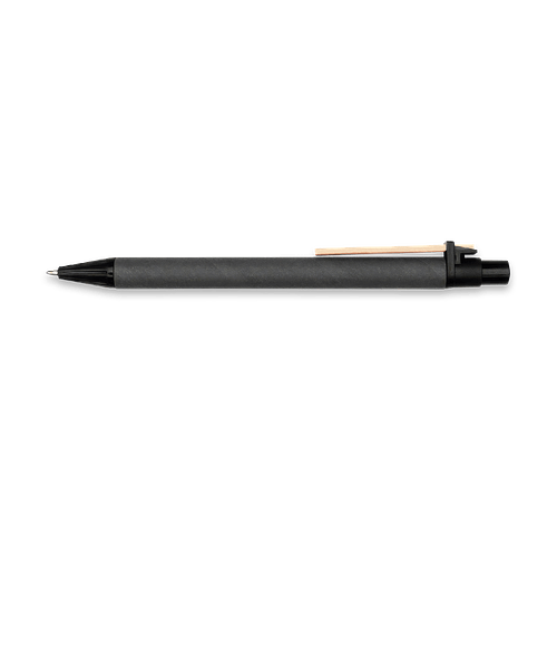 Paper Barrel Click Pen (black ink) in BLACK