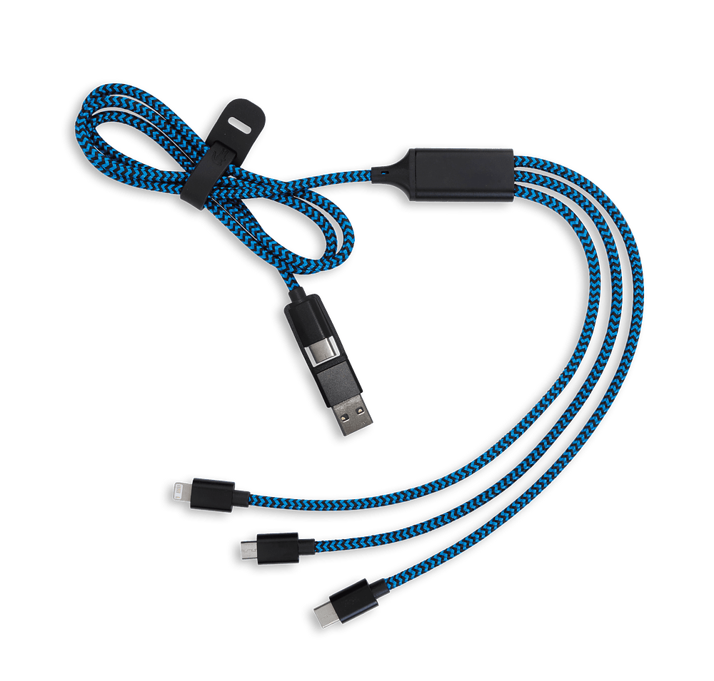 Laser Engraved All-Over 5-in-1 Charging Cable-default