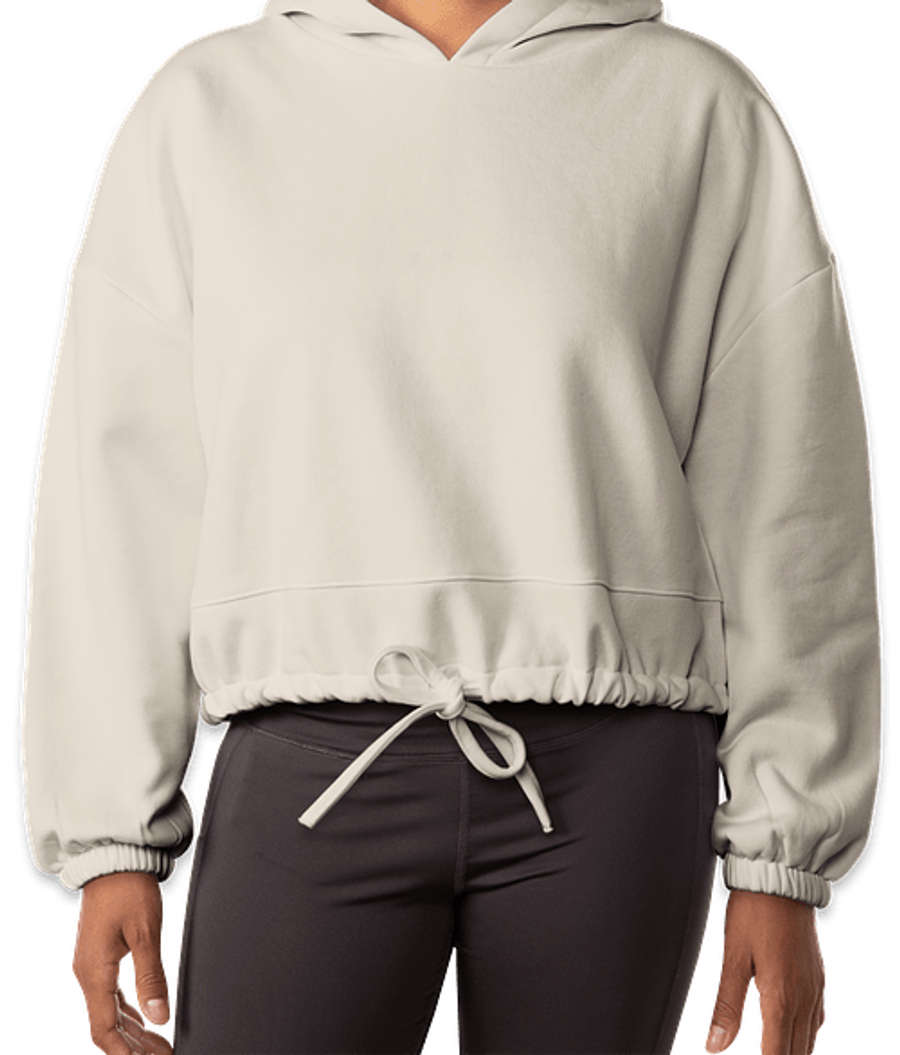 TriDri Women's Maria Cropped Pullover Hoodie in Nude
