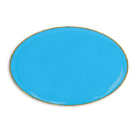 Oval Lapel Pin - Color: Columbia Blue / Brass