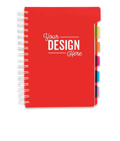 Spiral Notebook with Tabs - Red