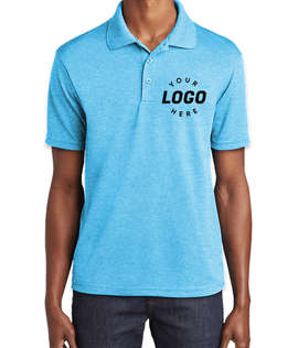 Sport-Tek RacerMesh Performance Polo - Color: Pond Blue Heather