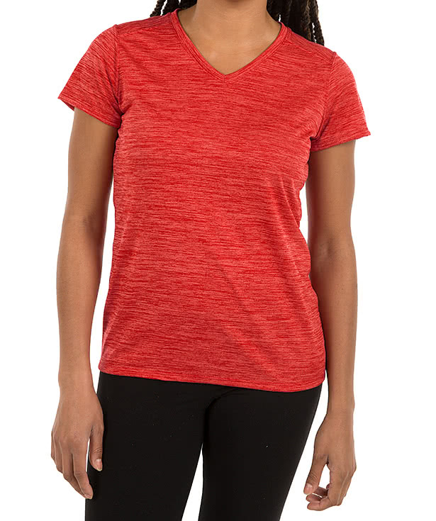 Augusta Women's Tonal Heather V-Neck Performance Shirt