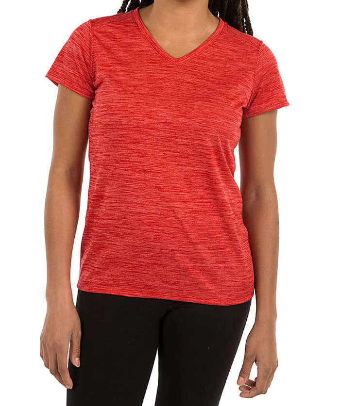 Augusta Women's Tonal Heather V-Neck Performance Shirt