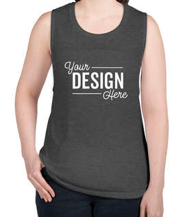 Bella + Canvas Women's Flowy Muscle Tank - Color: Dark Grey Heather