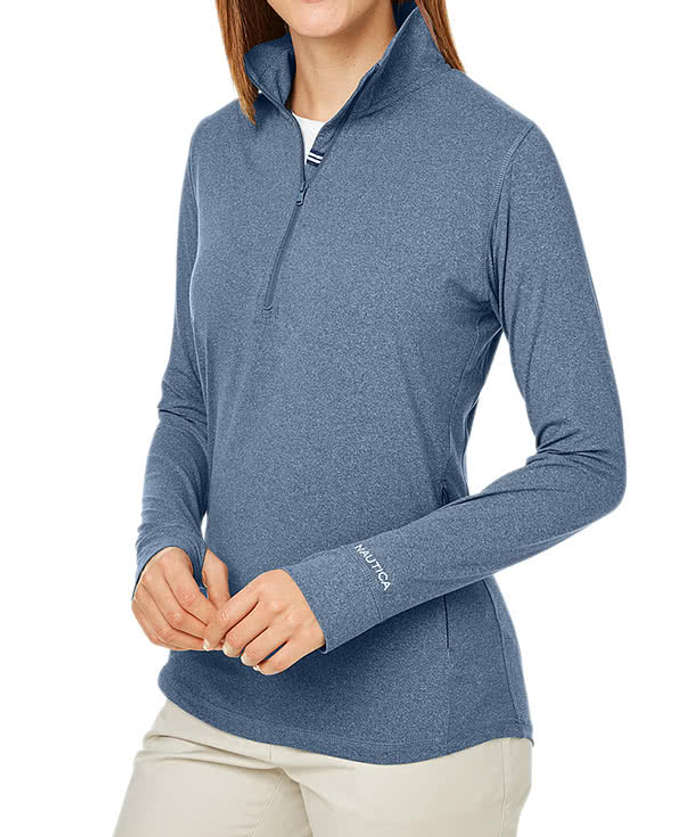 Nautica Women's Saltwater Performance Quarter Zip Sweatshirt