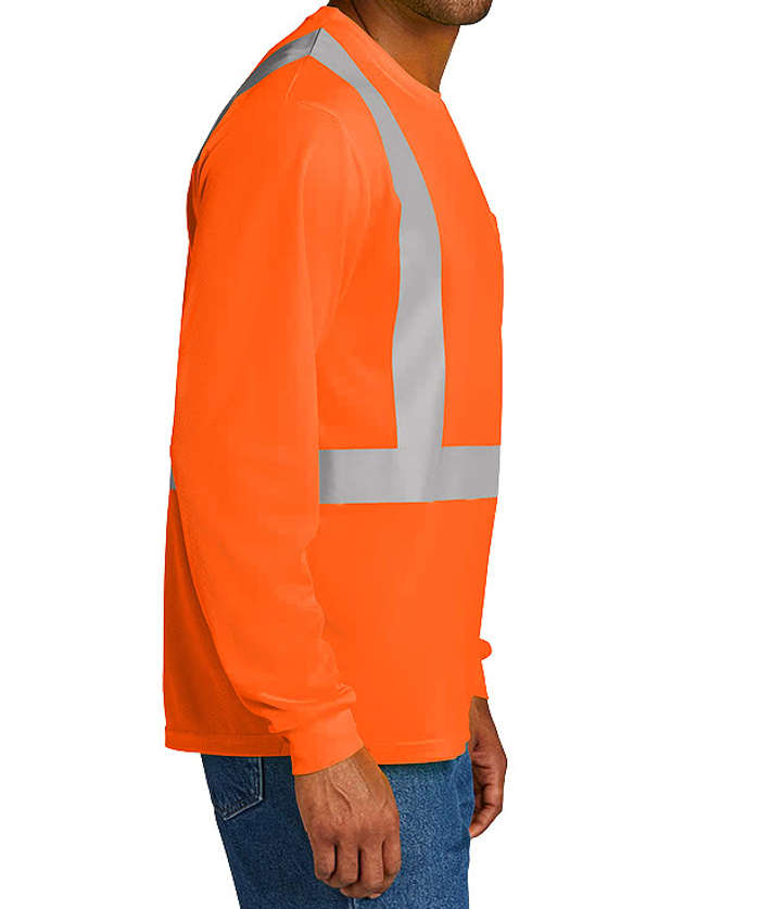 CornerStone Class 2 Mesh Long Sleeve Safety Pocket T-shirt