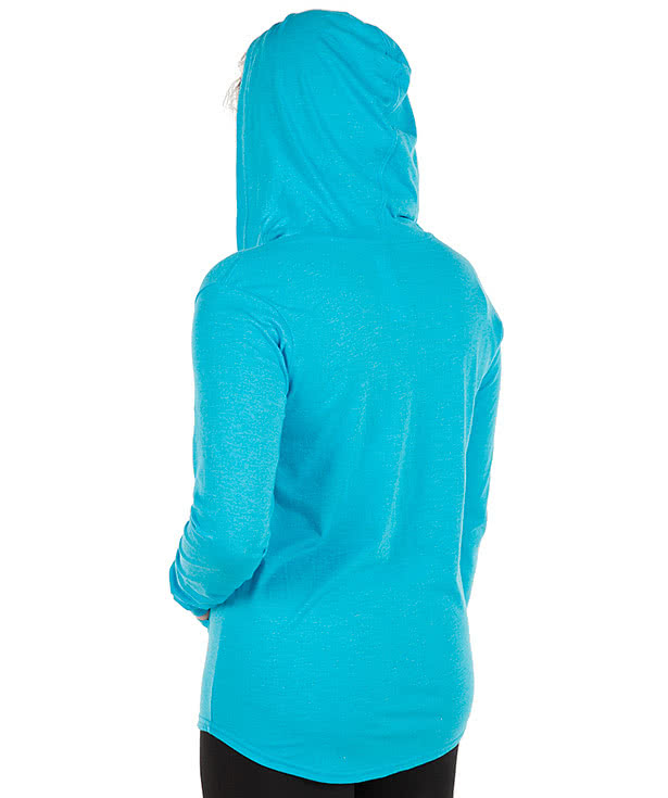 Anvil Women's Tri-Blend Full Zip T-shirt Hoodie