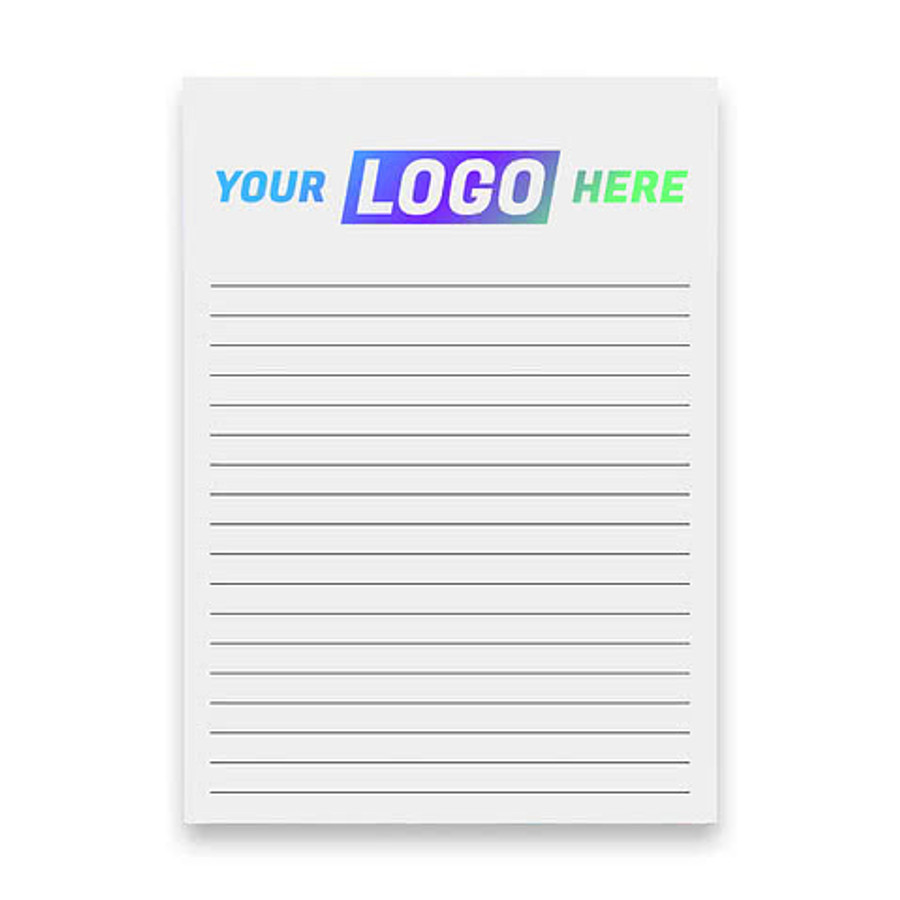 Full Color Souvenir 5" x 7" Lined Scratch Pad - 50 sheets/pad (Case of 250) in White